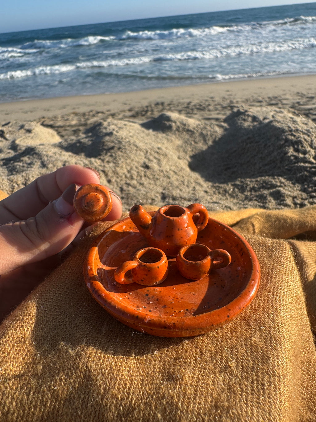 Handmade Ceramic Miniature Ceramic Tea Set